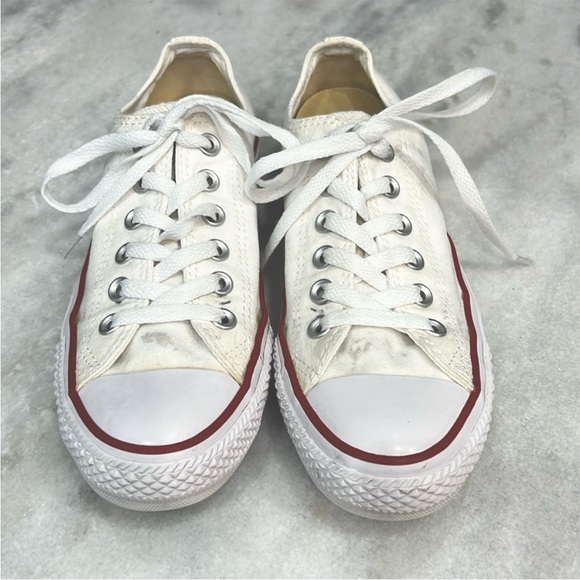 Converse Chuck Taylor All Star Low Top White Sneakers - Picture 3 of 13